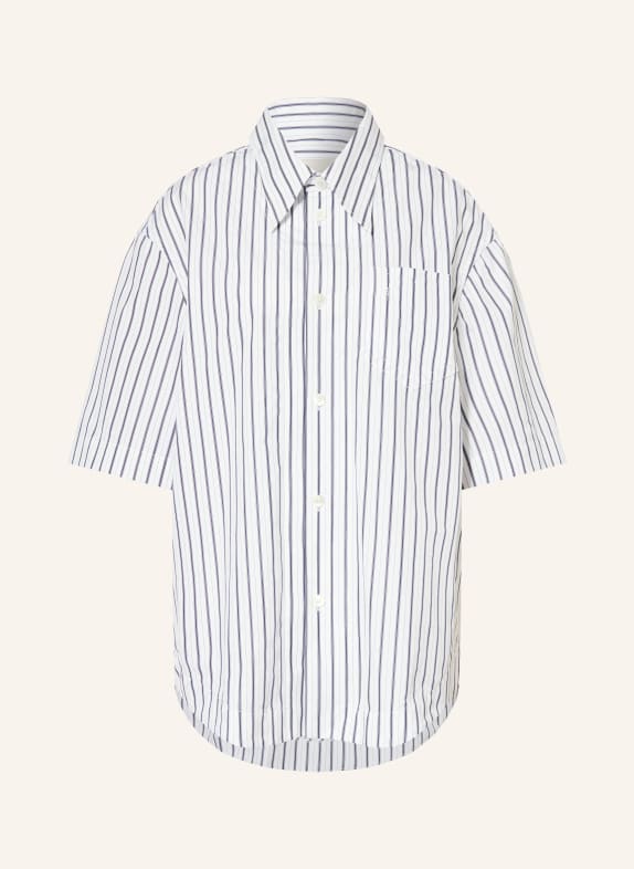 AMI PARIS Oversized-Hemdbluse WEISS / DUNKELBLAU