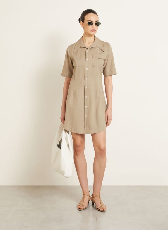 AMI PARIS Kleid BEIGE / CREME