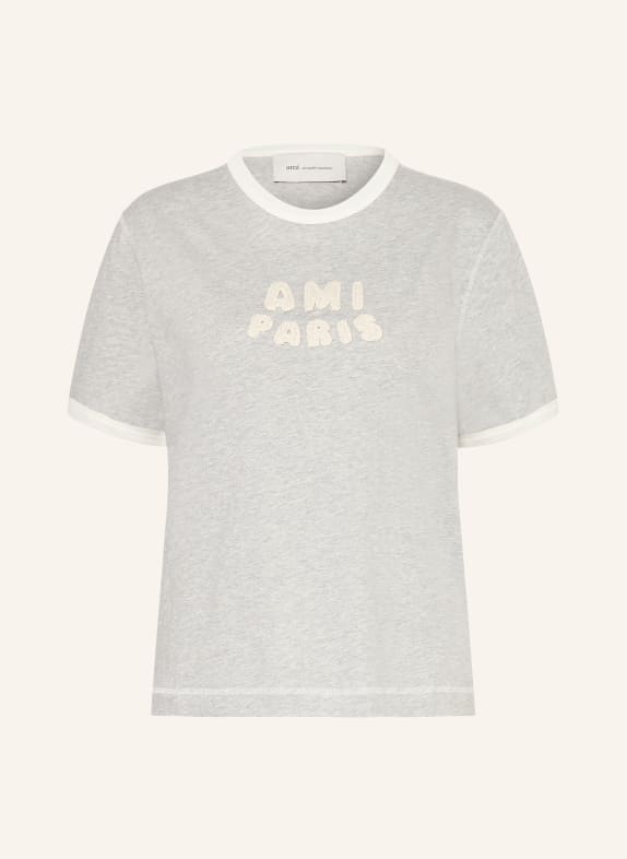 AMI PARIS T-shirt LICHTGRIJS / CRÈME