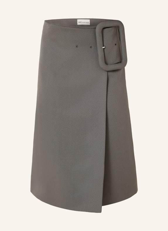 AMI PARIS Wikkelsrok DONKERGRIJS