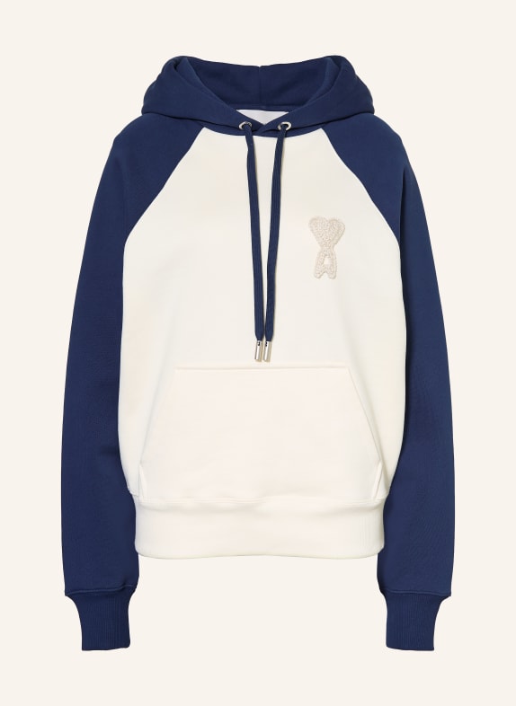 AMI PARIS Hoodie CREME / DUNKELBLAU