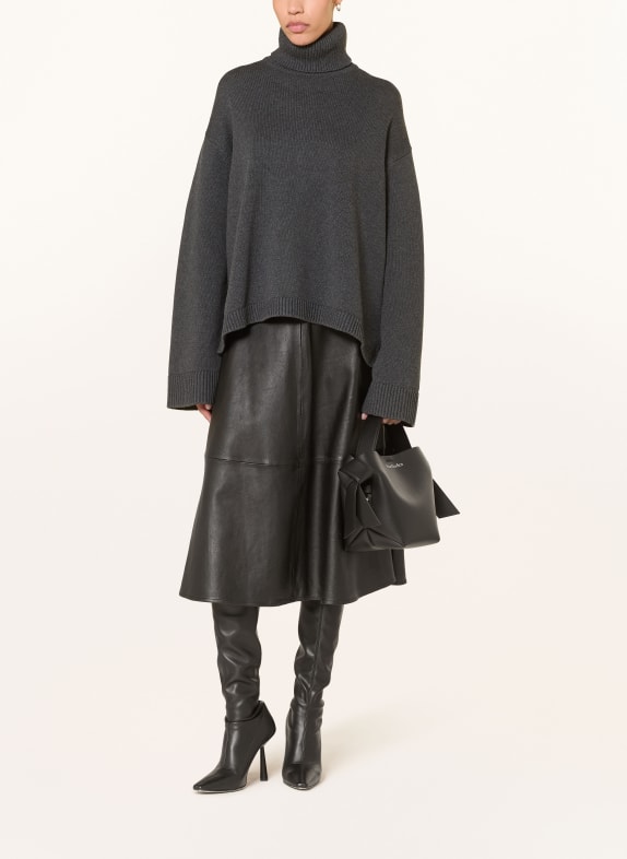 The Frankie Shop Trui met col RHEA DONKERGRIJS