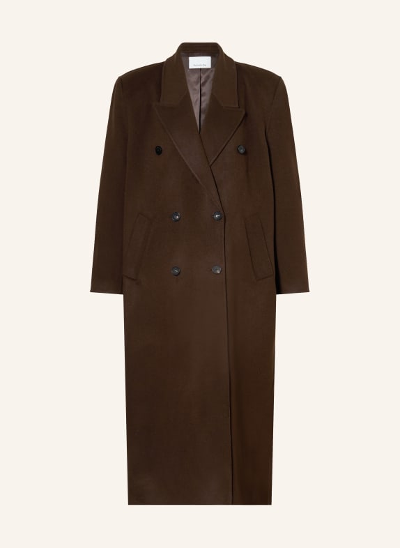 The Frankie Shop GAIA wool coat DARK BROWN