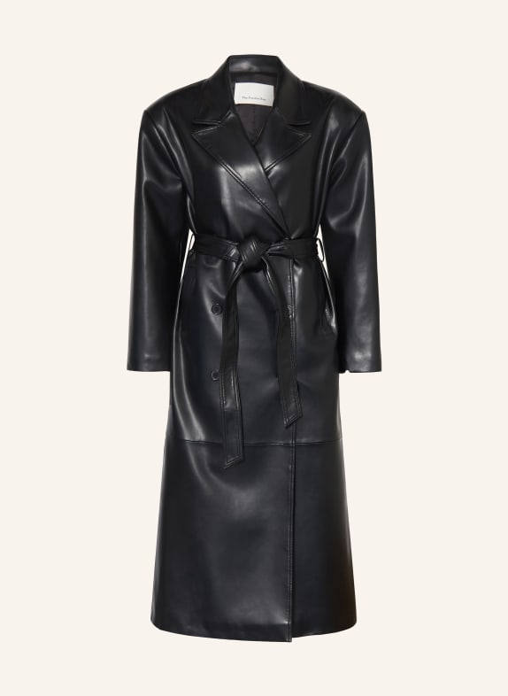 The Frankie Shop Trench-coat TINA aspect cuir NOIR