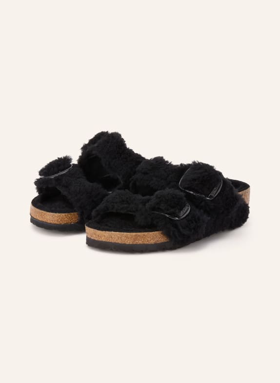 BIRKENSTOCK Pantofle ARIZONA BIG BUCKLE SHEARLING TEDDY ČERNÁ