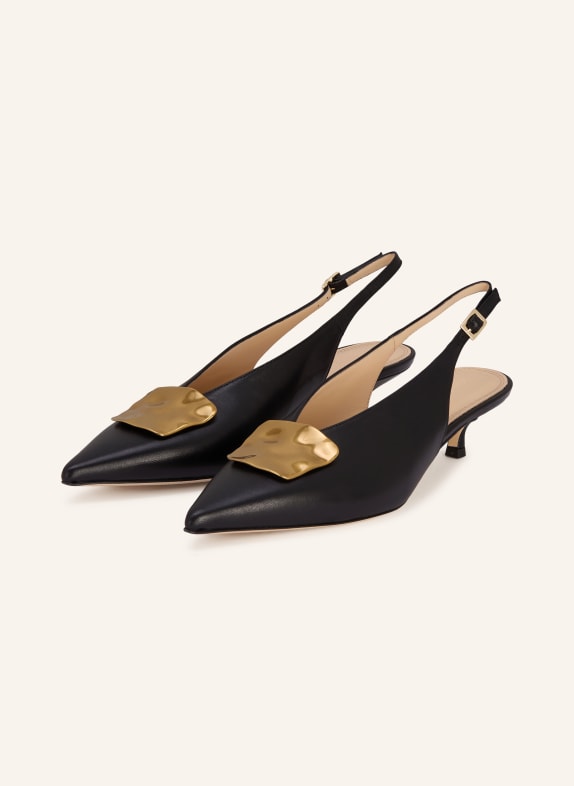 PROSPERINE slingback pumps BLACK / GOLD
