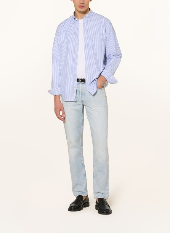 ARKET Oxford-overhemd Regular Fit BLAUW / WIT