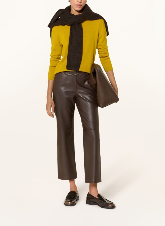 darling harbour Sweter z kaszmiru olive gold