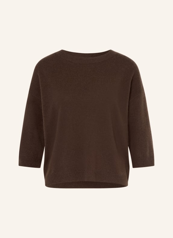 darling harbour Sweter z kaszmiru z rękawami 3/4 DARK BROWN