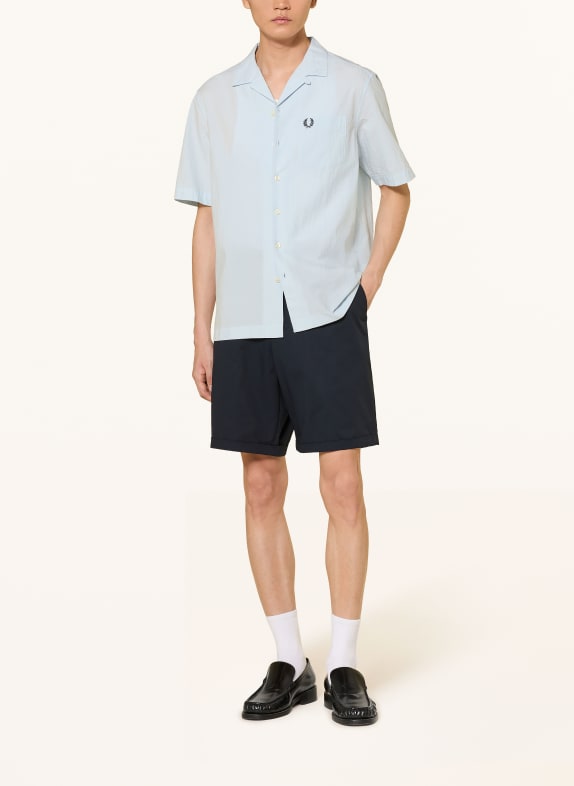 FRED PERRY Resorthemd Comfort Fit HELLBLAU / DUNKELBLAU