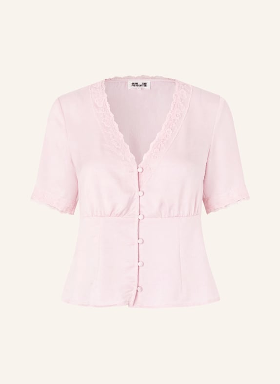 BAUM UND PFERDGARTEN Bluzka MELONIE z koronką JASNORÓŻOWY