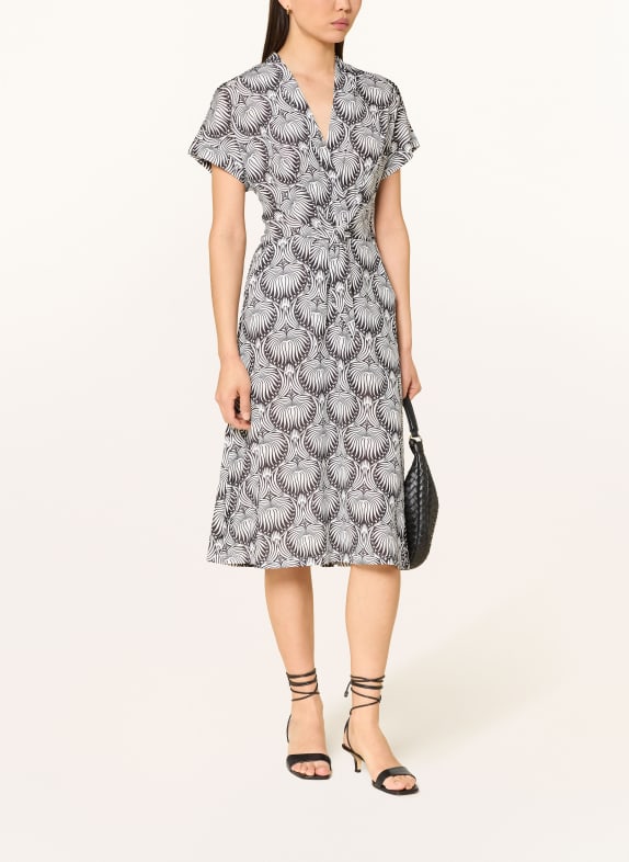 marivie Kleid PURE! in Wickeloptik WEISS / SCHWARZ