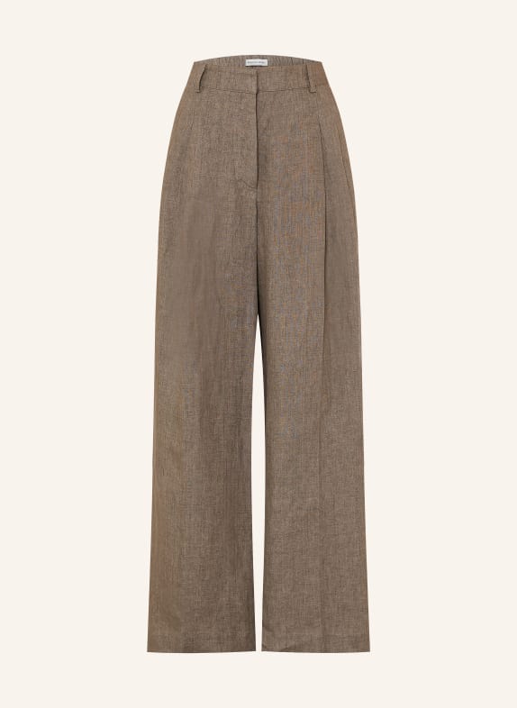 IRIS von ARNIM Marlenehose SANTORINI aus Leinen TAUPE