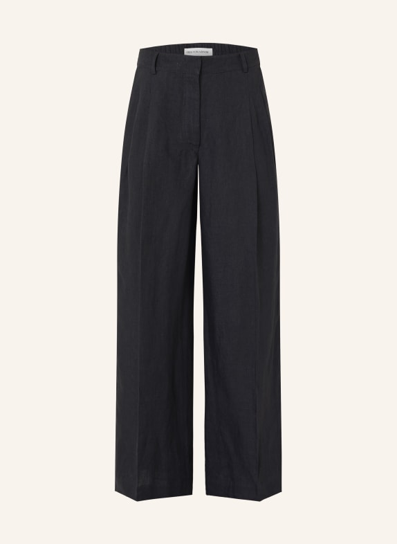 IRIS von ARNIM Marlene-broek SANTORINI van linnen ZWART