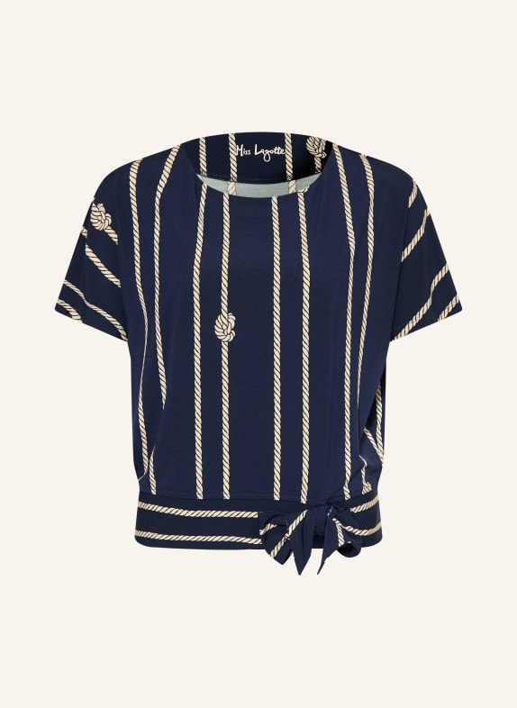 Miss Lagotte blouse shirt DARK BLUE / WHITE