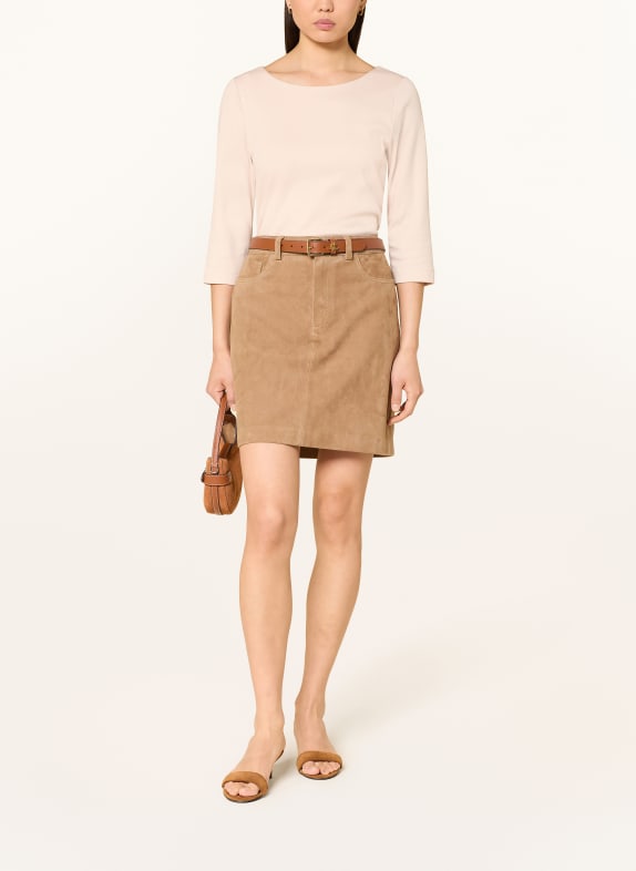 ZAÍDA T-shirt med 3/4-ærmer BEIGE