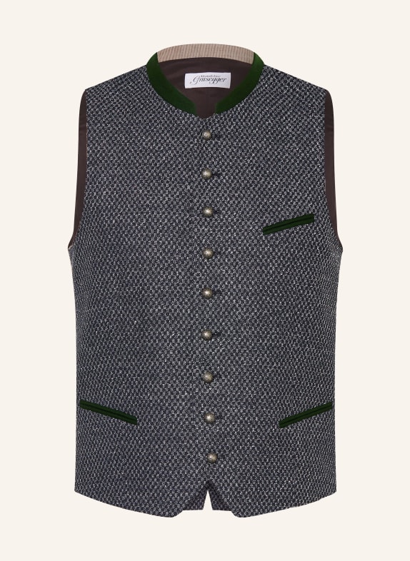 Grasegger Trachtenweste DUNKELBLAU / TAUPE / DUNKELGRÜN