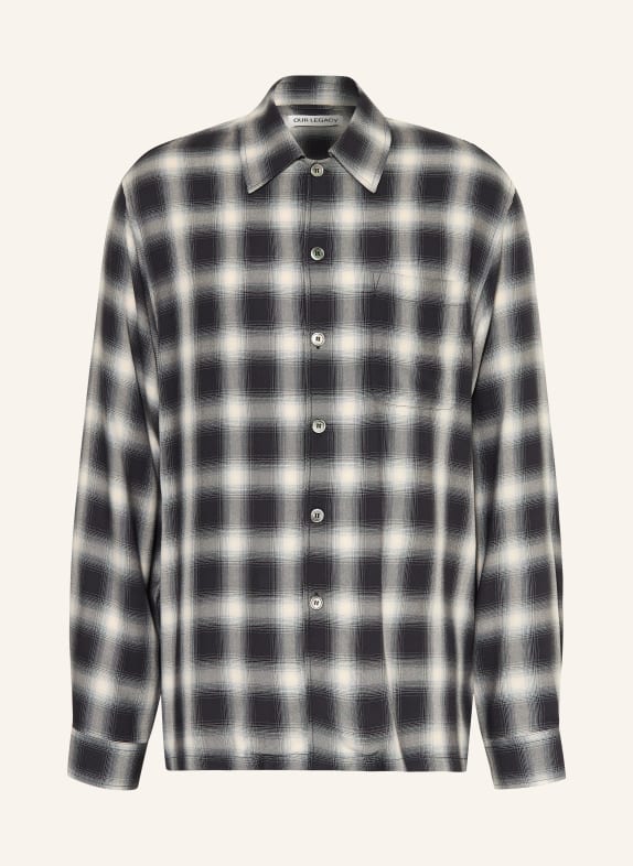 OUR LEGACY Hemd EVERY Relaxed Fit DUNKELBLAU / HELLGRAU