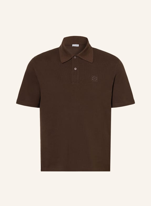 LOEWE Piqué poloshirt MARRON FONCÉ