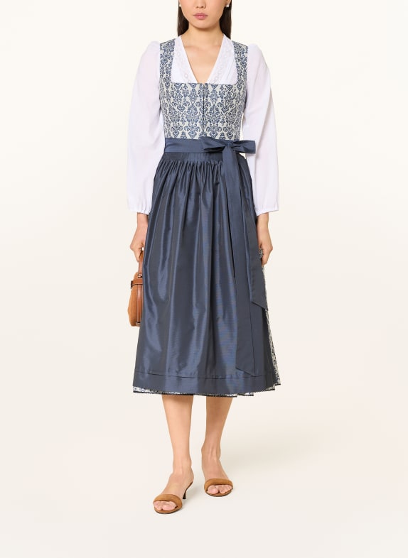 SPORTALM Dirndl BLAUW / DONKERBLAUW / WIT