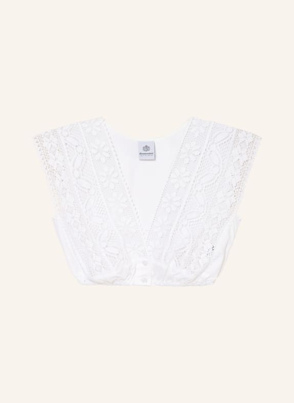 Hammerschmid Dirndlbluse BRITTE mit Spitze WEISS