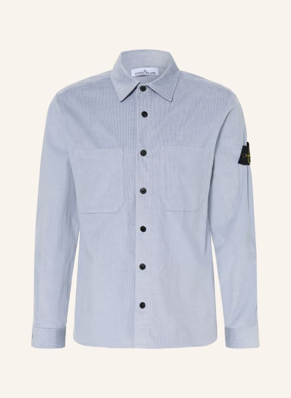 STONE ISLAND Veste en velours côtelé BLEU CLAIR