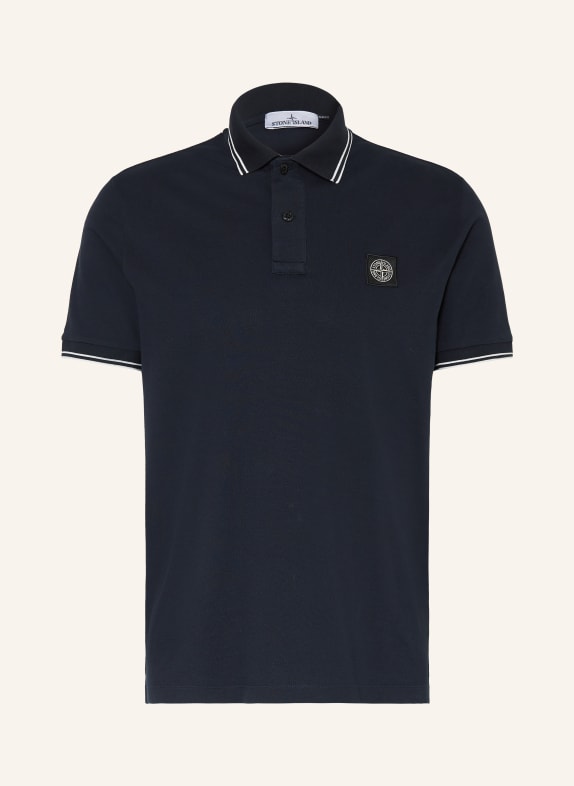 STONE ISLAND Piqué-Poloshirt DUNKELBLAU
