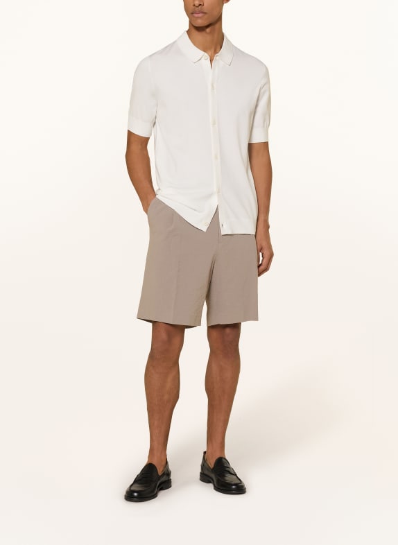HUGO Gebreid overhemd SAN PACO Extra Slim Fit WIT