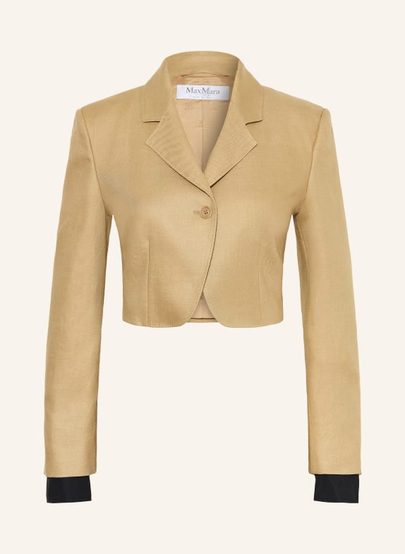 Max Mara Linnen blazer BUONO CAMEL / ZWART