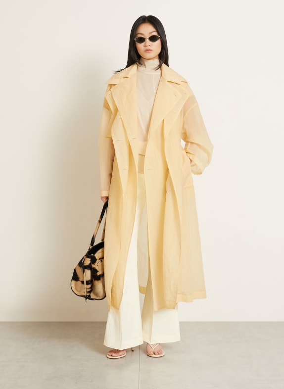 SPORTMAX Trencz 2 w 1 FATA JASNOŻÓŁTY