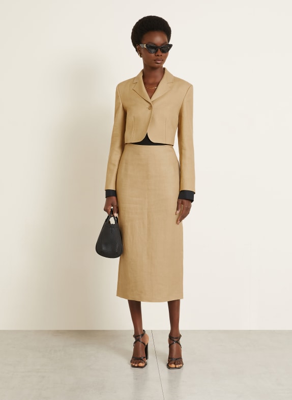 Max Mara Leinenrock VERANDA BEIGE