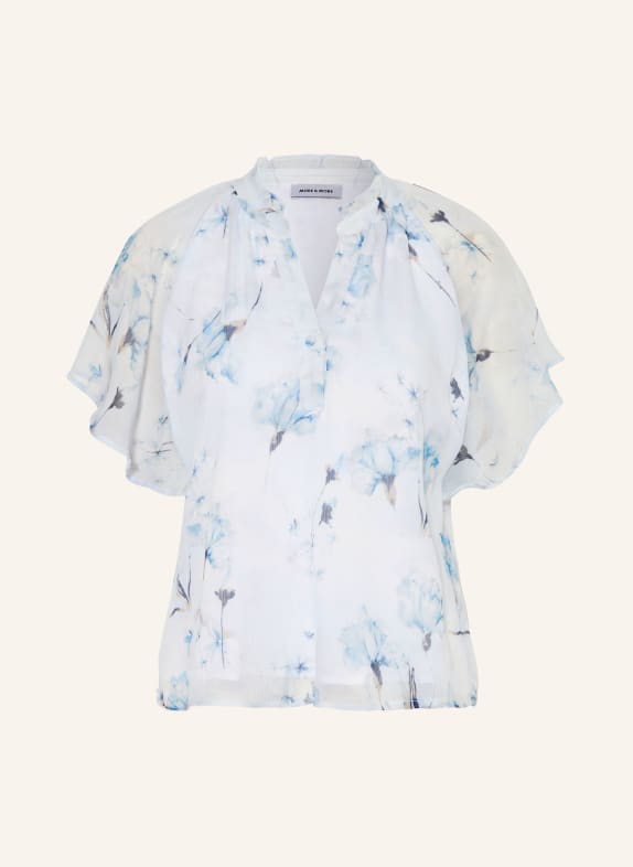 MORE & MORE Bluzka z falbanami JASNONIEBIESKI / JASNOBRĄZOWY / NIEBIESKI