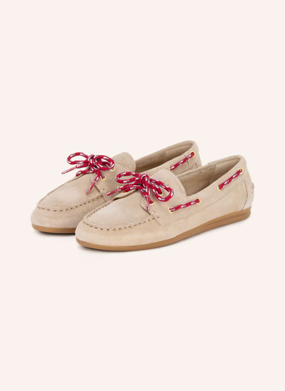 Toral Bootsschuhe KIMANA BEIGE / DUNKELROT