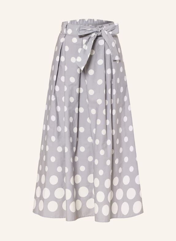 MORE & MORE Plooirok GRIJS / WIT