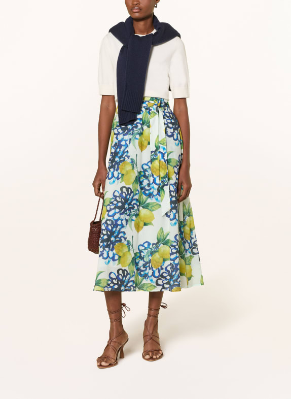 MORE & MORE Fustă ALB / GALBEN / ALBASTRU ÎNCHIS