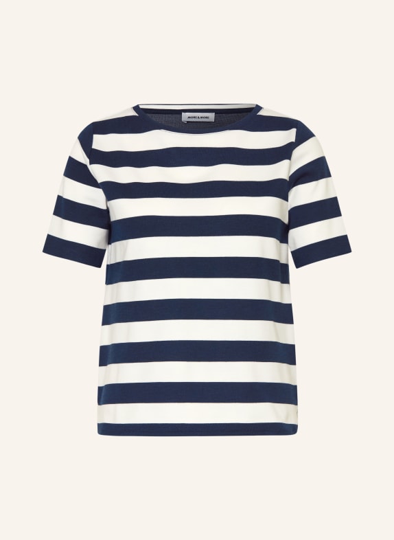 MORE & MORE T-shirt DONKERBLAUW / WIT