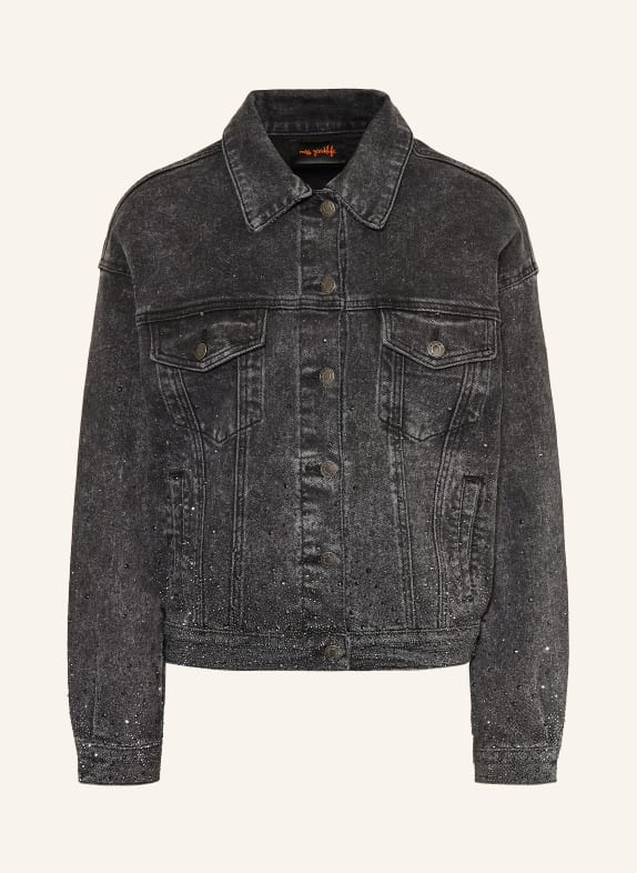 miss goodlife Kurtka dżinsowa z kamieniami ozdobnymi 328 darkgrey