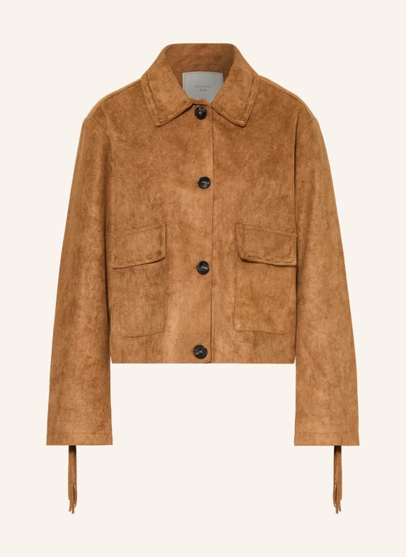 NEO NOIR LAURON-jas in leerlook COGNAC