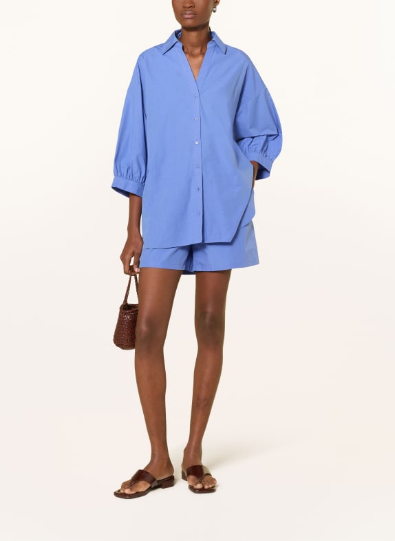 ICHI Blouse IHJALBA met 3/4-mouwen BLAUW