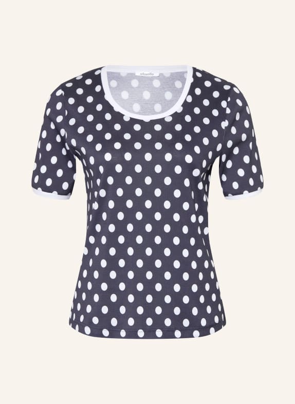 efixelle T-shirt DONKERBLAUW / WIT