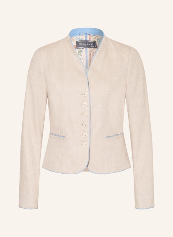 White Label Janker with linen BEIGE / LIGHT BLUE