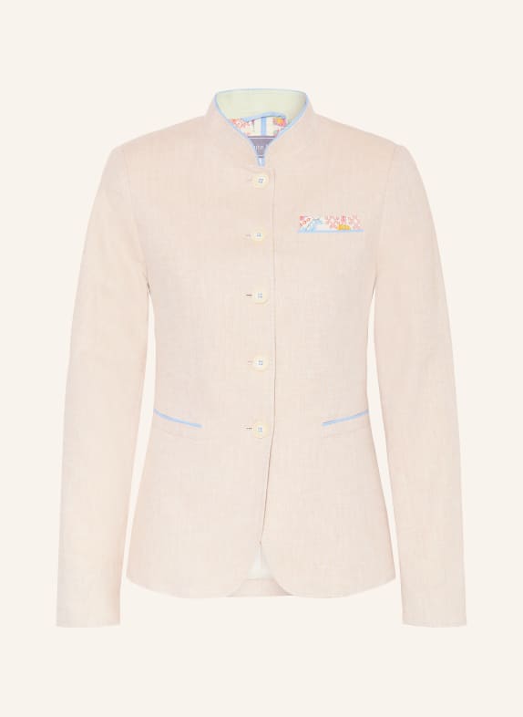 White Label Janker mit Leinen BEIGE / HELLBLAU