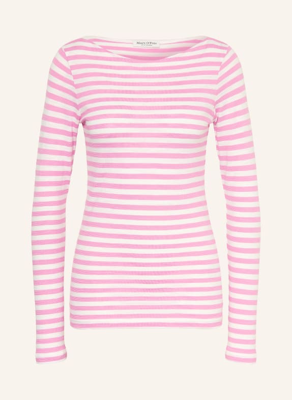 Marc O'Polo T-shirt à manches longues ROSE / BLANC