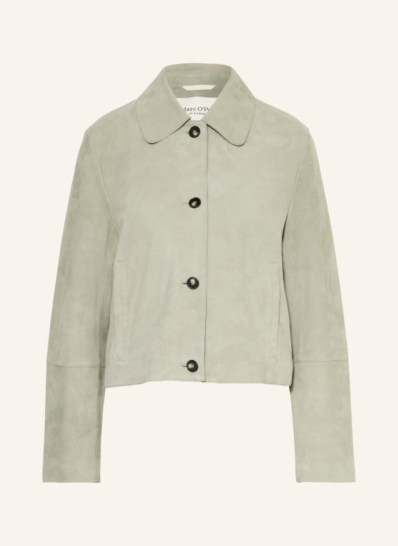 Marc O'Polo Lederjacke HELLGRÜN