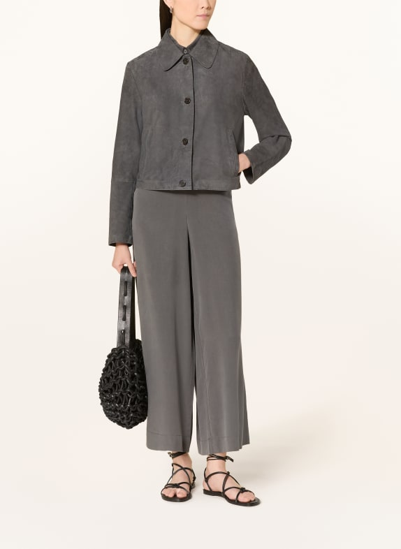 Marc O'Polo veste en cuir GRIS FONCÉ