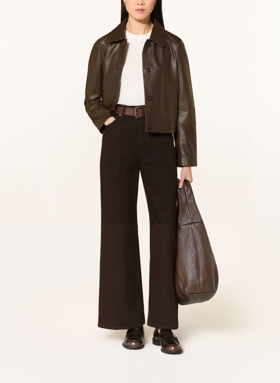 Marc O'Polo Lederjacke DUNKELBRAUN