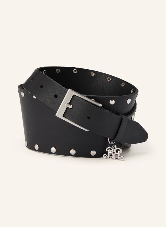 GESTUZ Ceinture à rivets NOIR / ARGENT