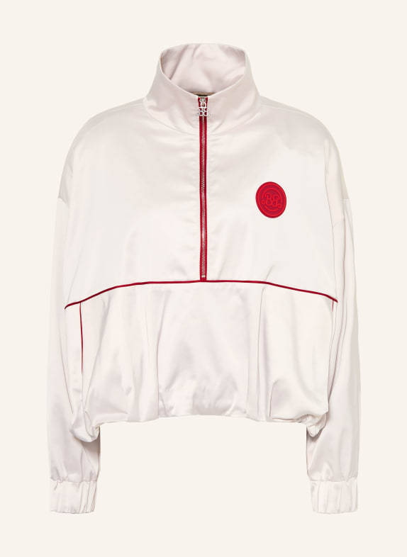 GESTUZ Schlupfjacke BXGRICKY aus Satin HELLGRAU / ROT