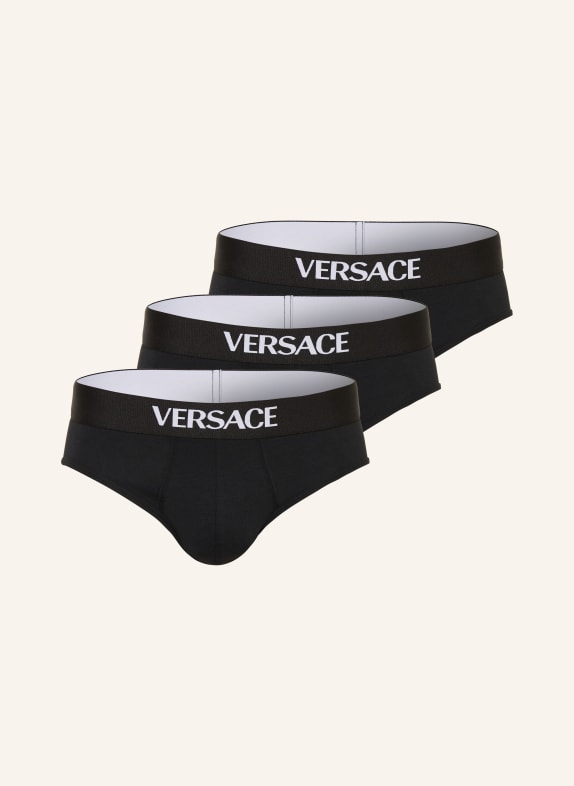 VERSACE Lot de 2 slips NOIR / BLANC
