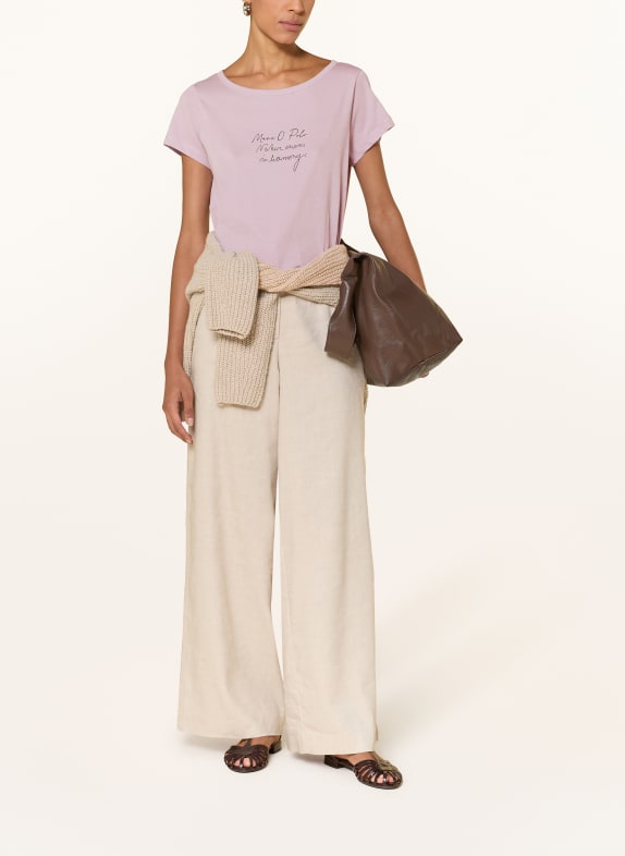 Marc O'Polo T-Shirt HELLLILA / SCHWARZ